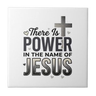 Jesus Power Religious Vintage Typography Shirt Tile