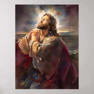 Jesus Pray In The Park Poster