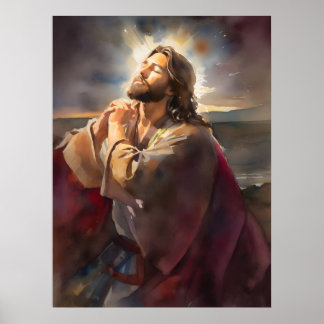 Jesus Pray In The Park Poster