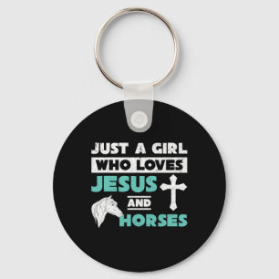 Jesus Prayer Horse Lover Girls Women Horse Rider C Key Ring