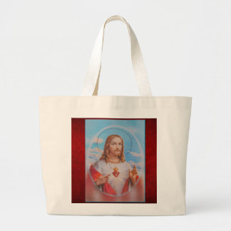 Jesus prayer traditional pillow large tote bag