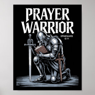 Jesus Prayer Warrior Christian Armour Of God Son G Poster
