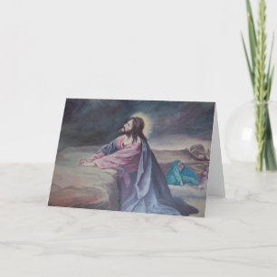 Jesus Praying at Gethsemane Card