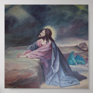 Jesus Praying at Gethsemane Poster
