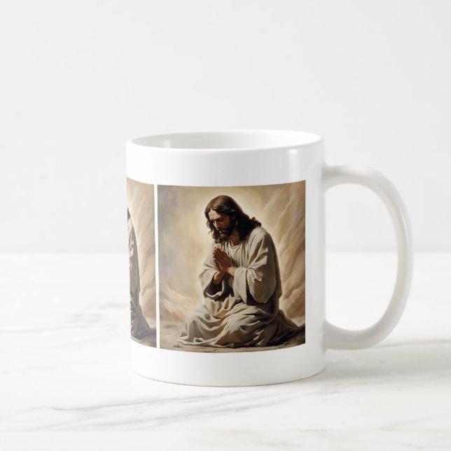 Jesus Praying Coffee Mug (Right)