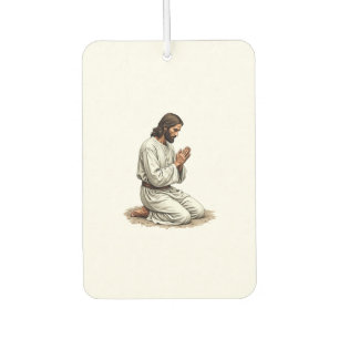 Jesus Praying Hands Vintage Engraving Faith Tee (4 Car Air Freshener