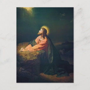 Jesus Praying in the Garden Of Gethsemane Postcard