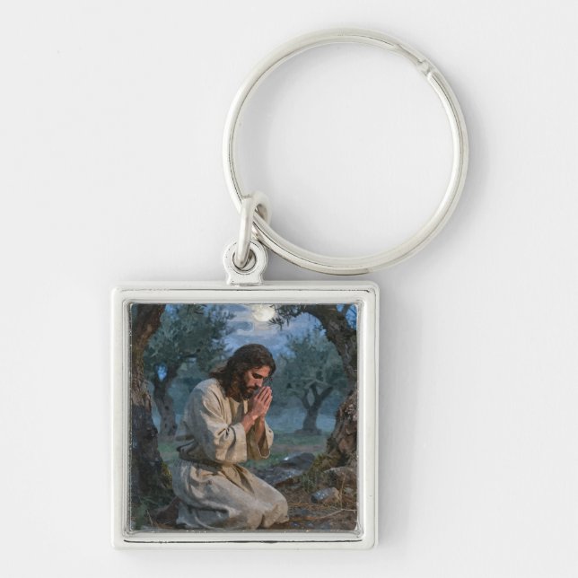 Jesus Praying Key Ring (Front)