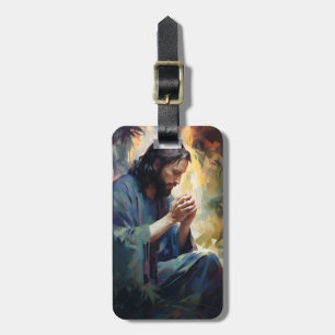 Jesus Praying Luggage Tag