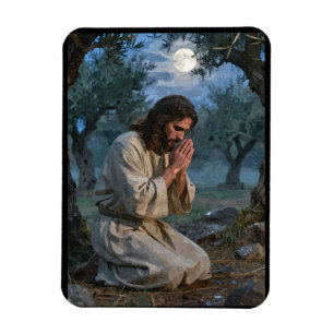 Jesus praying magnet