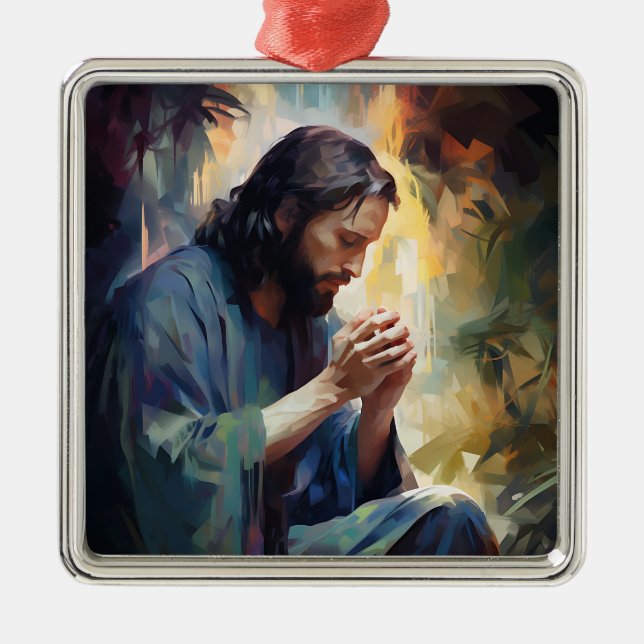 Jesus Praying Ornament (Front)