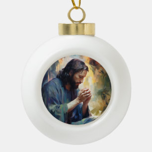Jesus Praying Ornament