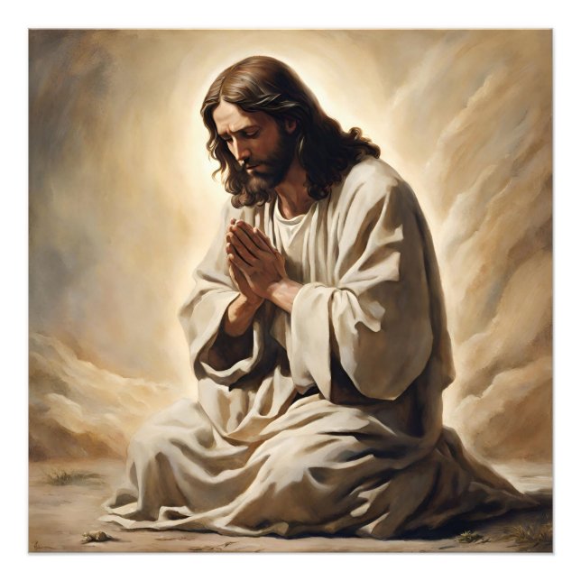 Jesus Praying Photo (Front)