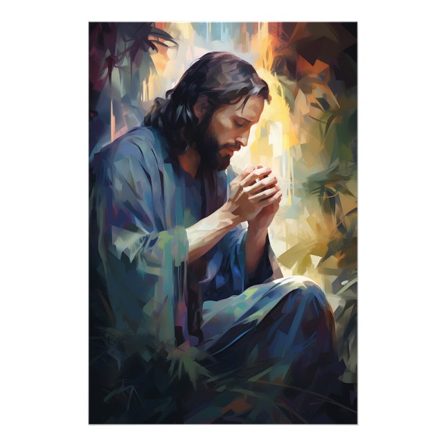 Jesus Praying Photo (Front)