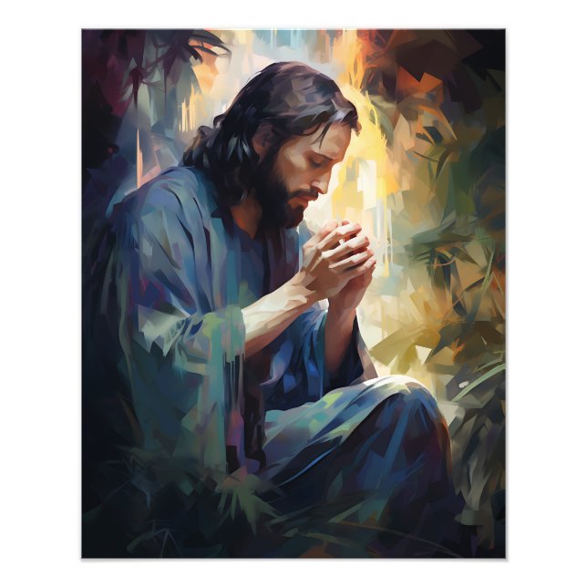 Jesus Praying Photo (Front)