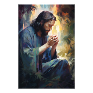 Jesus Praying Photo Print