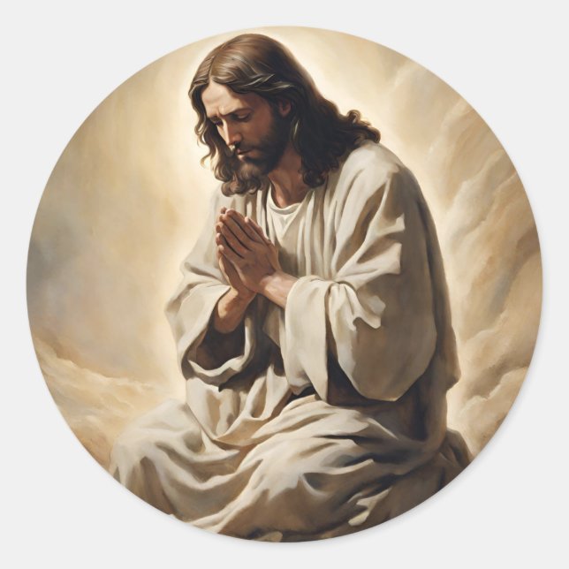 Jesus Praying Stickers (Front)