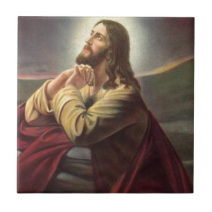 Jesus Praying Tile