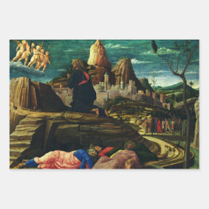Jesus prays in the Garden of Gethsemane Wrapping Paper Sheet