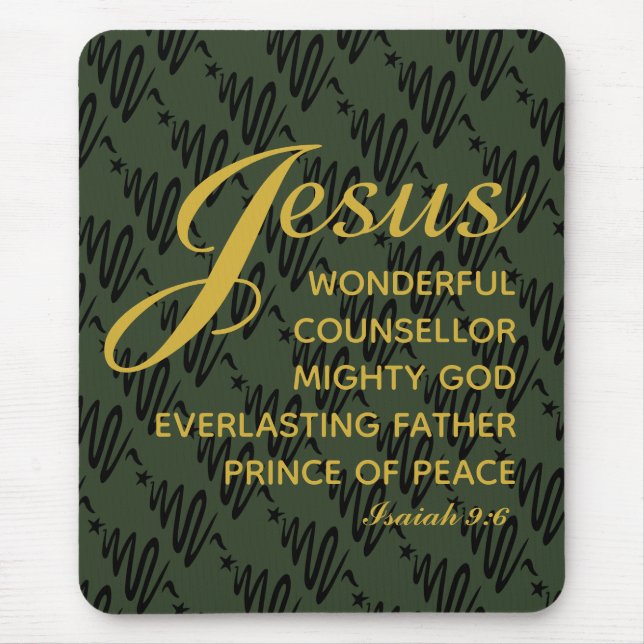 JESUS PRINCE OF PEACE Christmas Mouse Mat (Front)