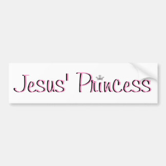 Jesus' Princess-pink Bumper Sticker