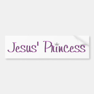 Jesus' Princess-purple Bumper Sticker