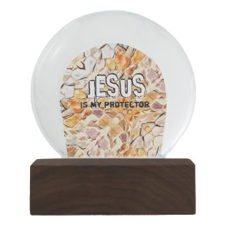 JESUS protects me Snow Globe