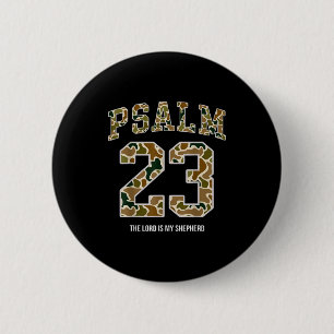 Jesus Psalm 23 The Lord Is My Shepherd Camo Christ 6 Cm Round Badge