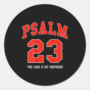 Jesus Psalm 23 The Lord Is My Shepherd Christian ( Classic Round Sticker