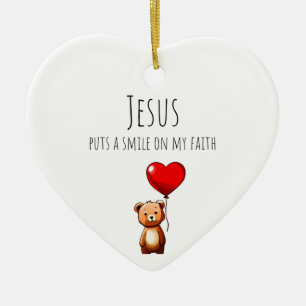 Jesus Puts A Smile On My Faith Customised Ornament