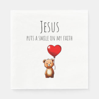 Jesus Puts A Smile On My Faith Napkins