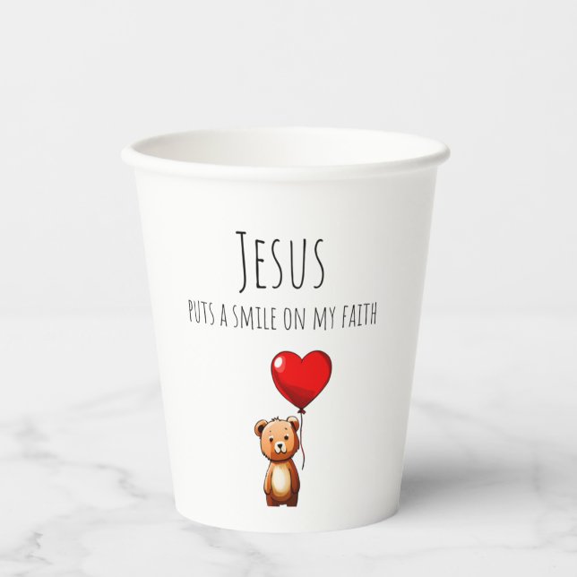 Jesus Puts A Smile On My Faith Party Cup (Front)