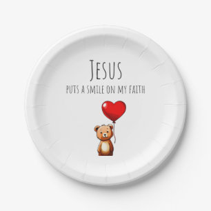 Jesus Puts A Smile On My Faith Party Plate