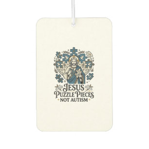Jesus Puzzle Pieces Not Autism Jesus Puzzle Pieces Car Air Freshener