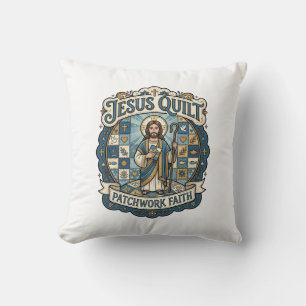 Jesus Quilt Patchwork Faith Jesus Quilt Patchwork Cushion