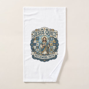 Jesus Quilt Patchwork Faith Jesus Quilt Patchwork Hand Towel