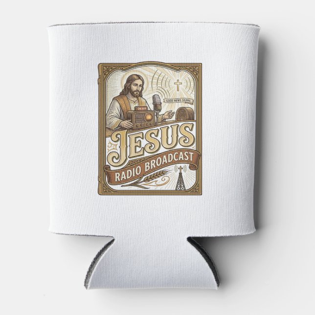 Jesus Radio Broadcast Jesus Radio Broadcast Christ Can Cooler (Front)