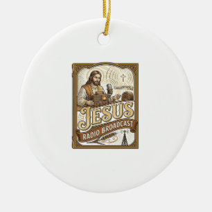 Jesus Radio Broadcast Jesus Radio Broadcast Christ Ceramic Tree Decoration