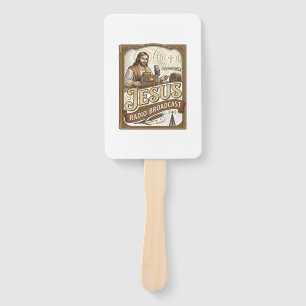 Jesus Radio Broadcast Jesus Radio Broadcast Christ Hand Fan