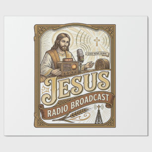 Jesus Radio Broadcast Jesus Radio Broadcast Christ Wrapping Paper