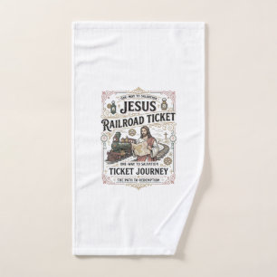 Jesus Railroad Ticket Journey Jesus Railroad Ticke Hand Towel