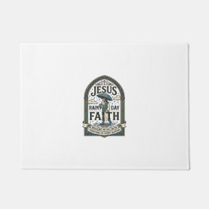 Jesus Rainy Day Faith Jesus Rainy Day Christian Fa Doormat