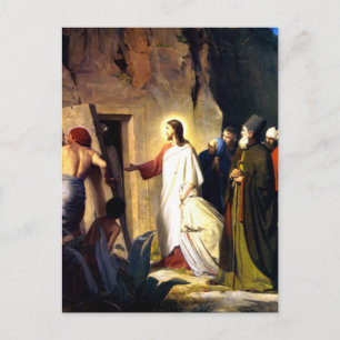 Jesus Raising Lazarus from the Dead Postcard