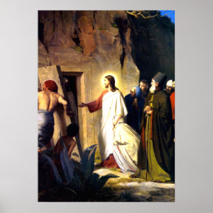 Jesus Raising Lazarus from the Dead Poster