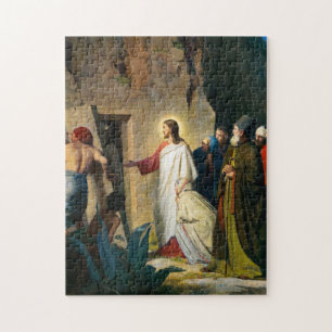 Jesus Raising of Lazarus by Carl Bloch Jigsaw Puzzle