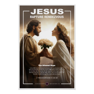Jesus - Rapture Flowers Poster
