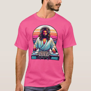 Jesus Raves Dj Rave Techno Edm Party Festival Turn T-Shirt