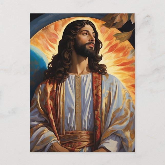 *~* Jesus Ready Heal  Earth Universe  AP50 Cosmic Postcard (Front)