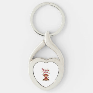 Jesus Reason for The Season Cow Christmas Christia Key Ring