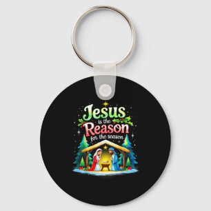 Jesus Reason For The Season Nativity Christmas Des Key Ring